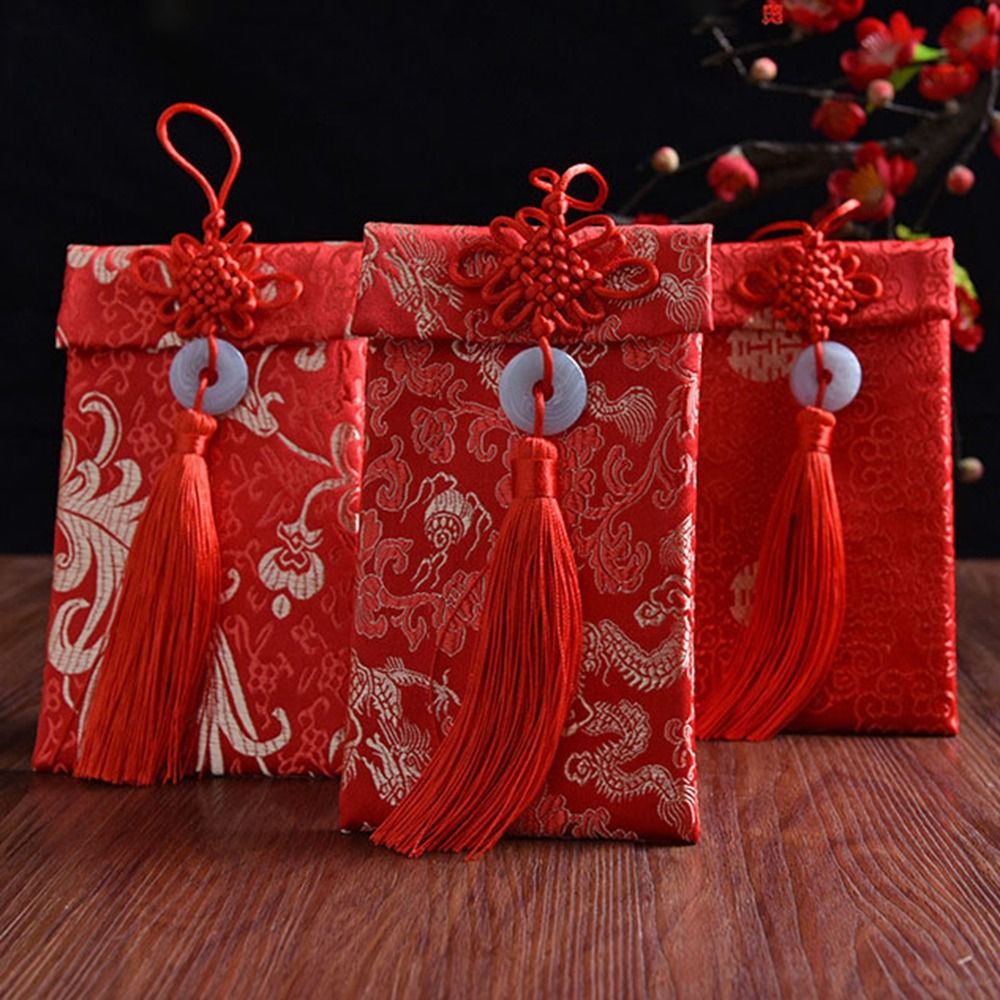 New Cloth Red Envelope Bag Traditional Crossbody Capable Wedding Red Bag Creative Chinese Style Red Packet Wedding