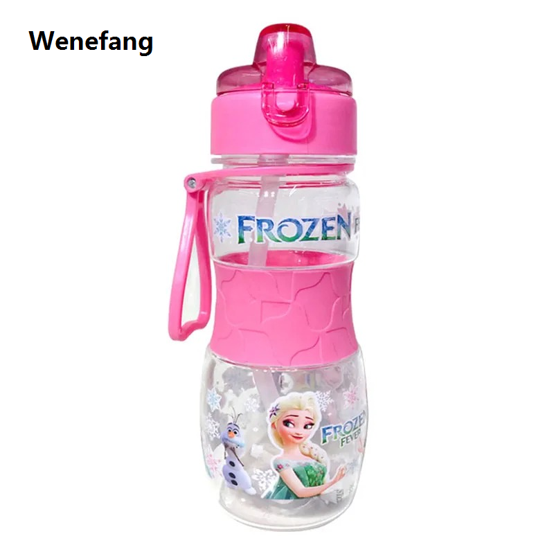 Wenefang Disney Kids Water Sippy Cup Creative Cartoon Frozen Cars Marvel Spiderman 2025 New Baby Feeding Cups with Straws Outdoor Portable Bottles
