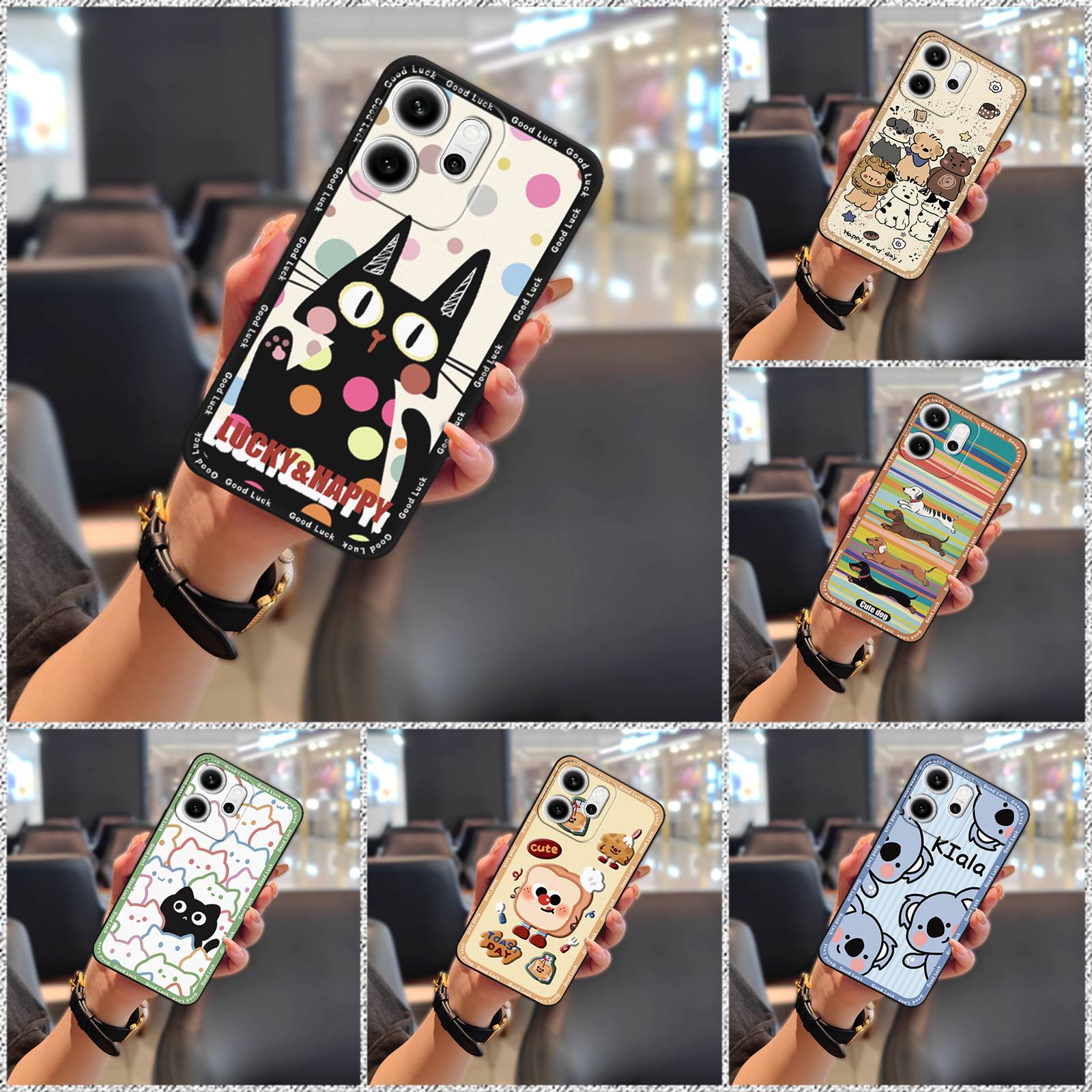 Cartoon Back Cover Phone Case For OPPO Reno14F 5G Fashion Design Graffiti Phone Pouch Cute Anti-dust TPU Soft case