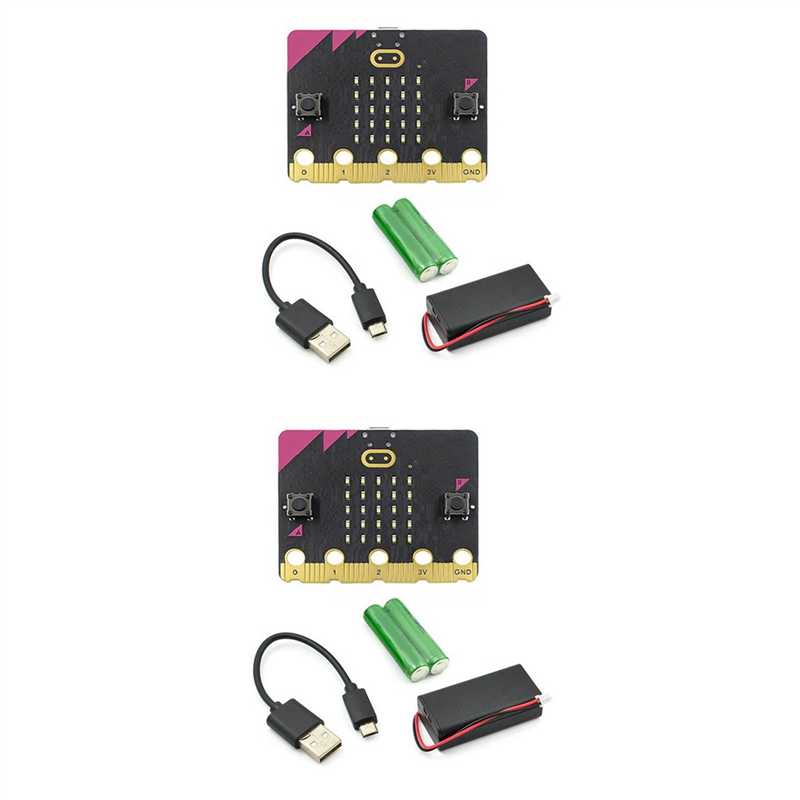 NXFDSIOZ 2X Microbit V1.5 GO Kit New Version Programmable Learning Development Board for DIY