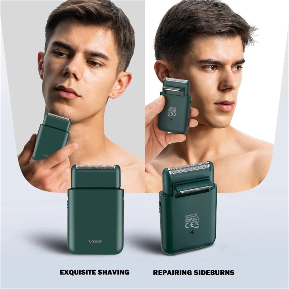 VGR USB Rechargeable Electric Shaver Razor | Ultra-Thin Blade, Beard Trimmer, Portable Hair Removal