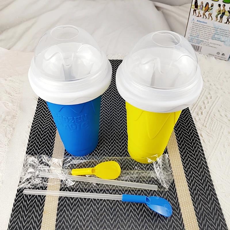 Gifts, Outdoor Portable, Ins for Pinch Cup Double Layer, Quick Cooling, Homemade Shaker Cup for Making Ice, Cool Cup Juicer