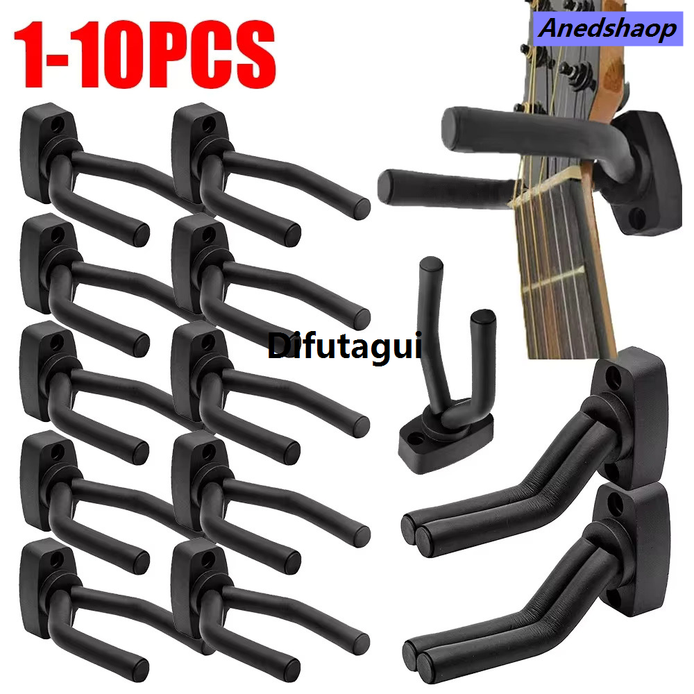 Difutagui 1 to 10 guitar wall mounted, black hooks in all sizes, bass, mandolin, Sales promotion Hot Selling banjo, four stringed instrument, guitar accessories