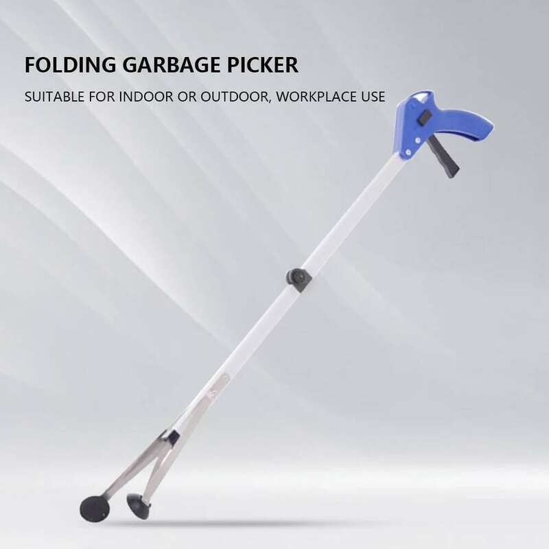 1pc Aluminum Alloy Grabber Reacher Tool Folding Garbage Clip Extended Picker Pliers Sanitary Pickup Cleaning Supplies
