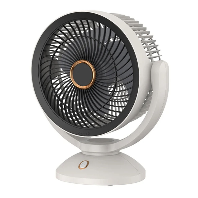 1 Piece USB Air Circulation Electric Fan Non Rechargeable Plastic Table Desktop Portable Wall Mounted 360 Degree Rotation with Light
