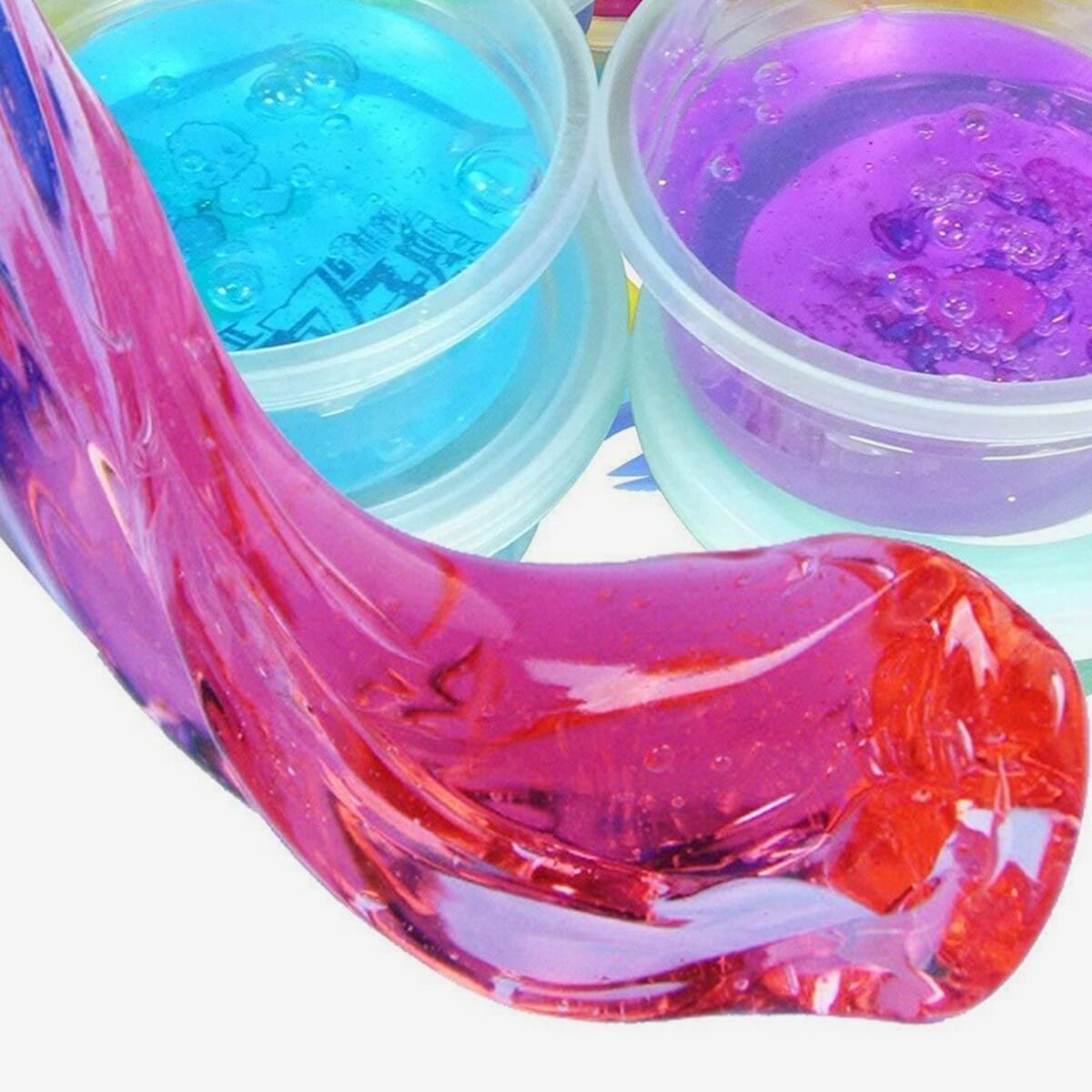 Slime Transparent Magic Mud Non Toxic Pack of 12 Assorted Colours