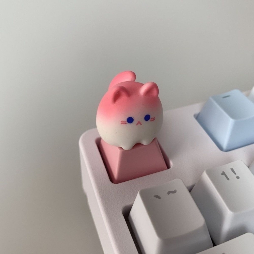 Creative Durable 3D Animal Keycap Handmade DIY Keyboard Accessories Keyboard Key Cap Pink Animals Blank Personality Supplement Keycaps Mechanical Keyboard Accessories