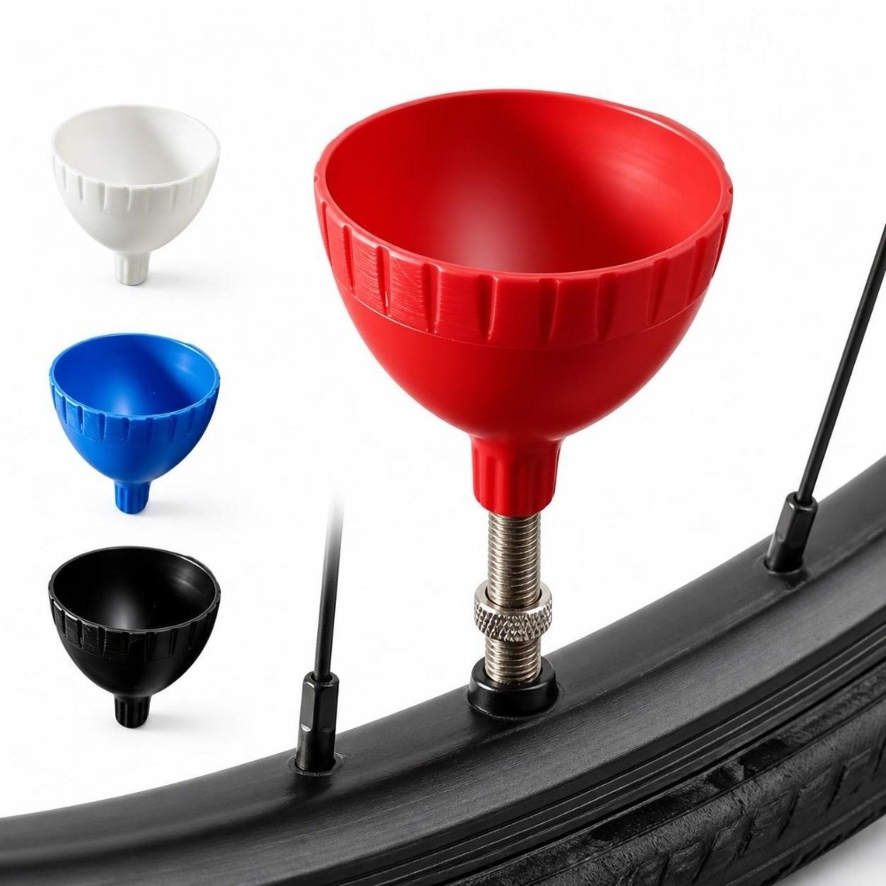 Practical 3D Printing Tubeless Tire Sealant Funnel Easy Pour Plastic Tire Valve Filling Tool Portable Tubeless Tire Inject Funnel Home Garage Use