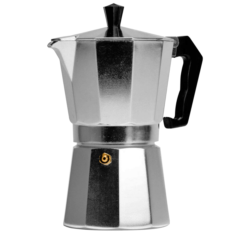 Italian Aluminum Moka Pot Octagon Moka Pot Coffee Pot 1 Cup European Coffee Equipment (50Ml)