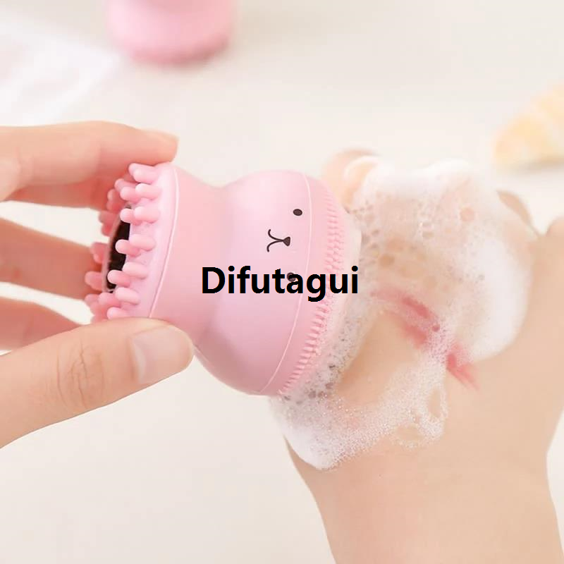 Difutagui Portable Exfoliator, Deep Soft, Beauty Facial Brush, Silicone Cleanser, 【2025 Version】 Deep Pore Skincare, Scrub, Cleansing Tool, Mini Octopus Cleansing