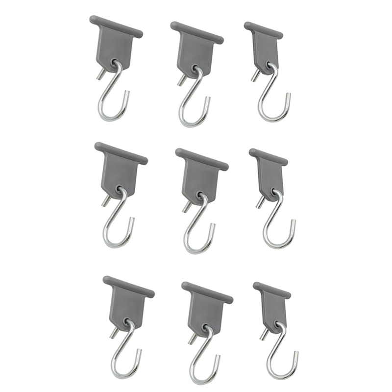 9Pcs Awning Clothes Hooks Clips Racks Tool RV Tent Hangers Light Hangers for RVs Caravan