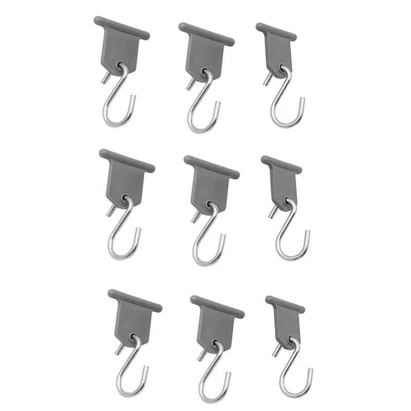 9PCS S-Shape Camping Awning Hooks Clips Racks Tool RV Tent Hangers for RVs Caravan