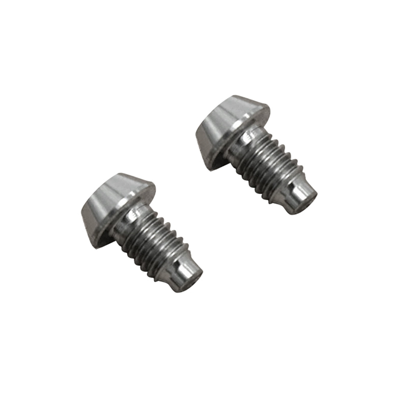 2PCS for TC4 Titanium Hydraulic Disc Exhaust Screw Mountain Bike Brake Screw Spare Parts -Silver