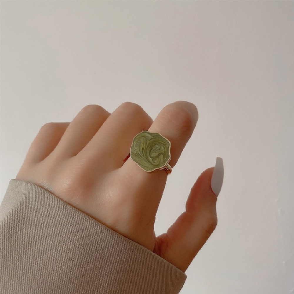 Personality Creative Dripping Oil Girls Alloy Parties Accessories Women Rings Finger Ring Fashion Jewelry Irregular Rings