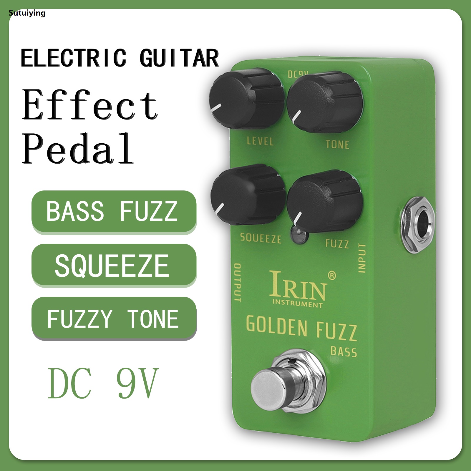 Sutuiying IRIN NEW Guitar Effect Pedal Compression Fuzz Overdrive Distortion Profesional Boost Bass True Bypass Pedals Electric Guitar Accessories