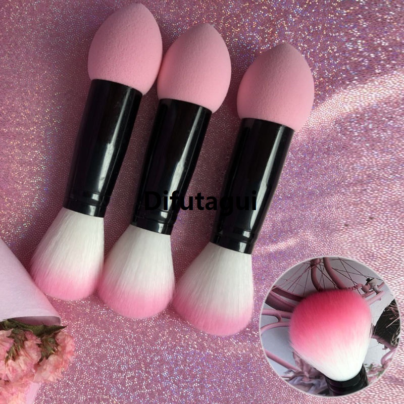 Difutagui Professional Double Ended Blush Brush Women Makeup Sponge Imagic 2025 New Cosmetic Powder Puff Pen Make Up Foundation Blusher Brushes