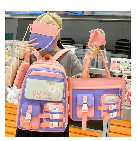 4 piece bag for Girls school and collage bags for girls