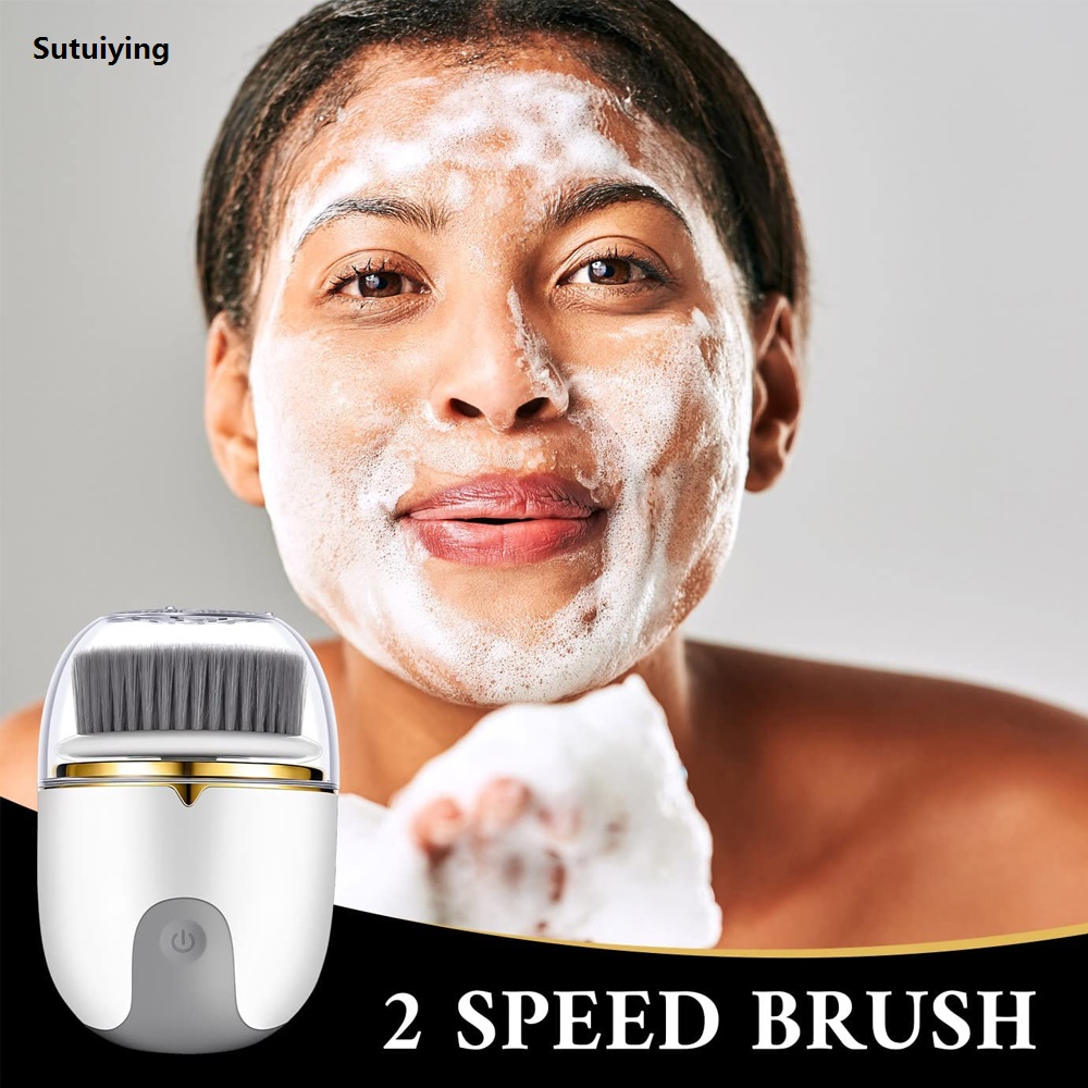 Portable 3 in 1 Ultrasonic Facial Cleanser Brush Electric Cleansing Face Brush 360 Rotate Automatic Brush Machine Deep Clean Beauty Tool