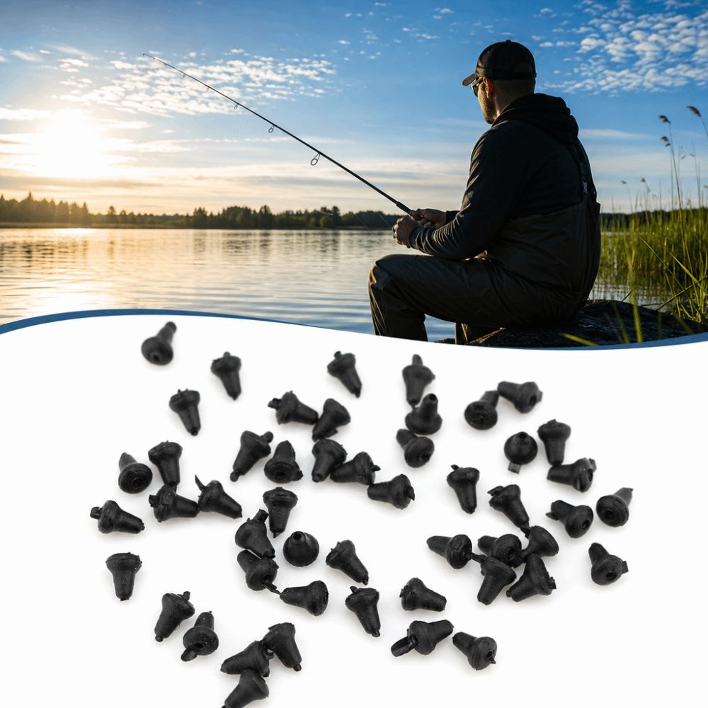 100PCS Portable PVC Fishing Bait Stops Mini 3 Colors Fishing Hook Beads 3mm Length Fishing Hook Stops Carp Fishing