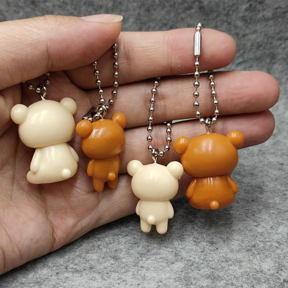 New Kawaii Style Rilakkuma Key Chain Cute Mini Pendant Decor Couple Design DIY Lazybear Doll
