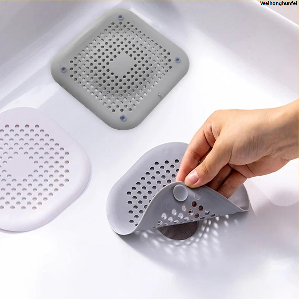 WeihonghunfeiFifty percent discount Hair Filter Sink Anti-blocking Strainer Bathtub Shower Floor Drain Stopper Silicone Kitchen Deodorant Plug Bathroom Accessories