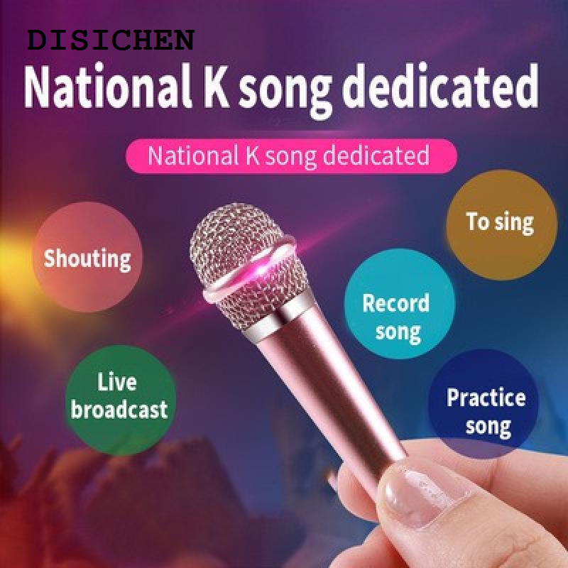 DISICHEN Bargain price Mini 3.5mm Stereo Studio Microphone Earphone Ktv Karaoke Mini Microphone for Cell Phone Laptop Computer Desktop Small Size Mic
