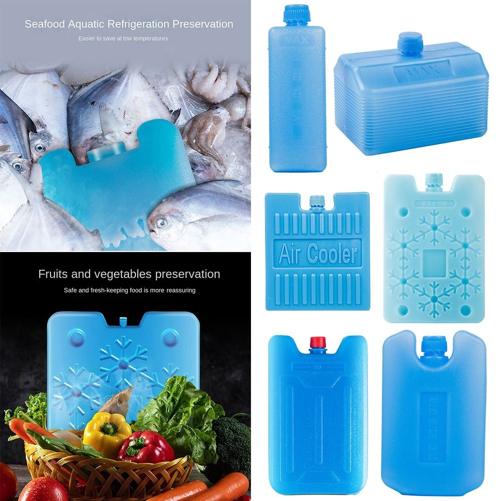 1/2/3PCS New PE Ice Box Refrigeration Reusable Air Conditioning Fan Ice Crystal Box Keep Fresh Refrigerated Shipping Cooling Box