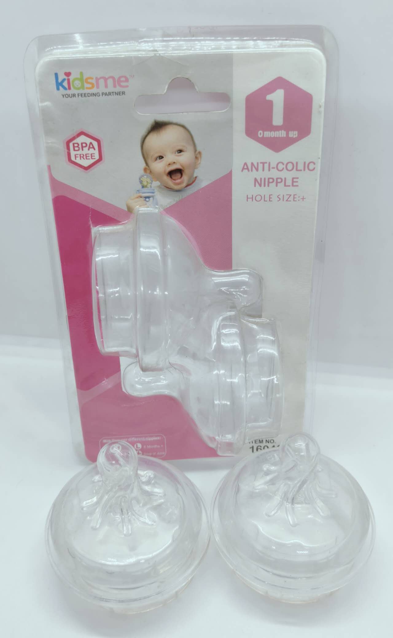 BPA FREE Anti-Colic Nipple Hole Size + For 1 Months Up Kids