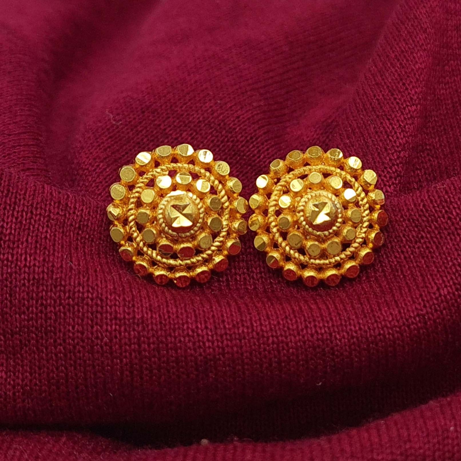 Gold Plated Top For Women Big Size Top Earring Ear Top For Girls Stud Design Round Top Designs For Girls Top For Married Women Party Wear Simple Top Partywear Earring Golden Top Artifical Top Design Earrings For Daily Usable Girls Top Gold Design