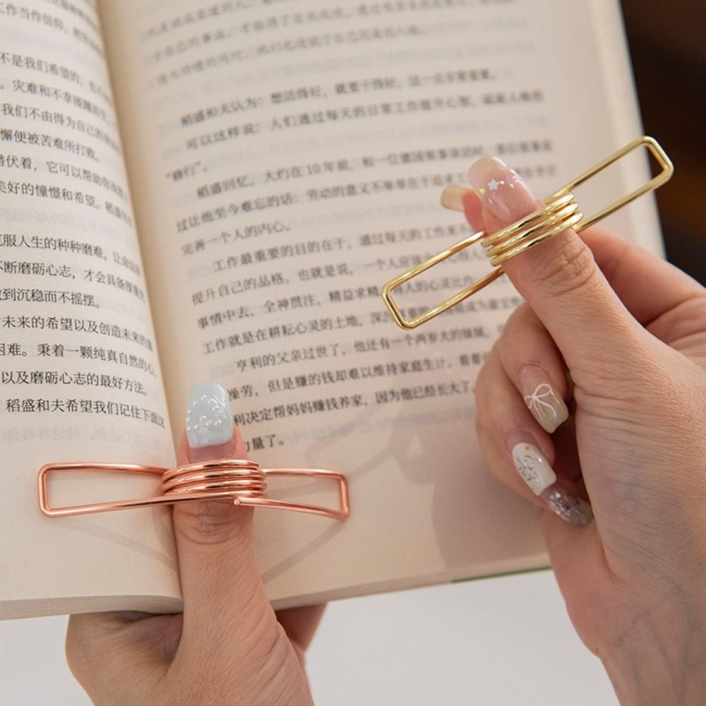 High Quality Metal Bookmarks Page Turning Fixed Fast Reading Aids Tools Thumb Book Support One Hand Reading Thumb Bookmark Gift