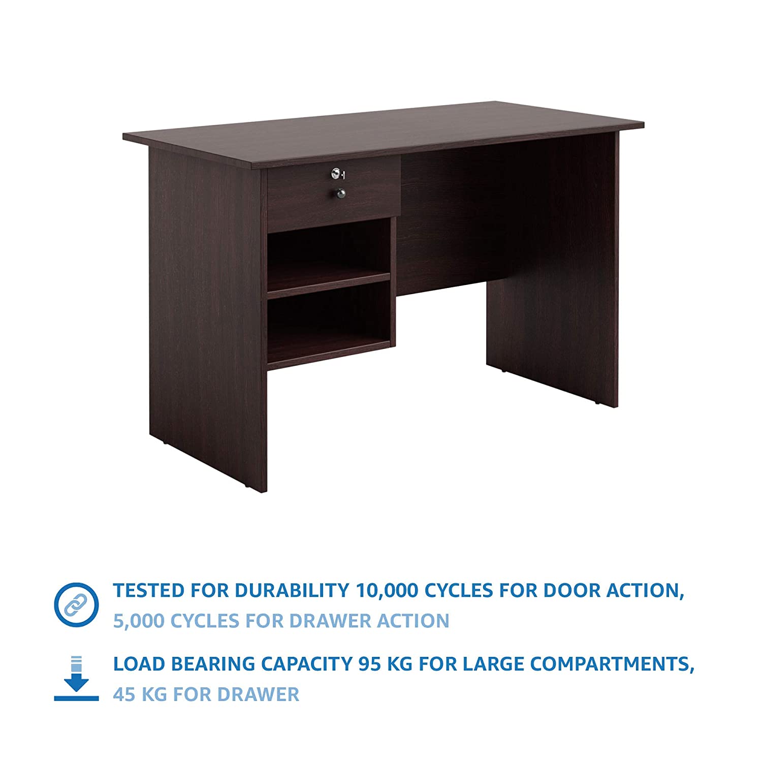 Kamakhya Decor MDF Study Table (brown Finish)