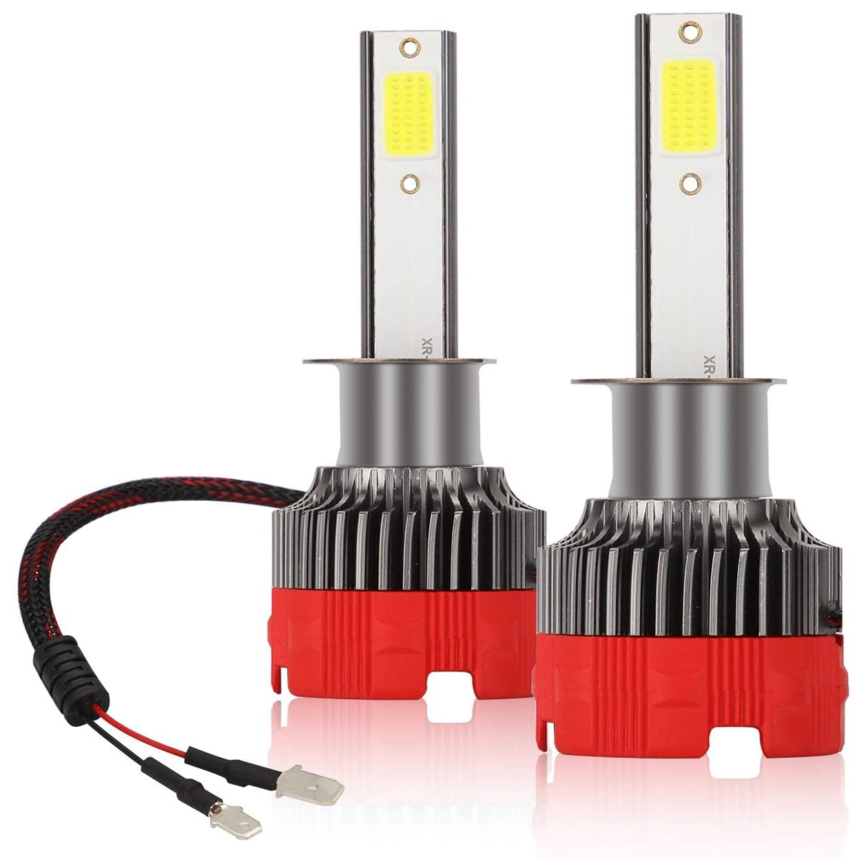 H1 LED Headlight Bulbs 6000K High Beam Low Beam 55W 8000K Lumens