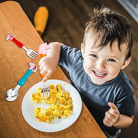 Baby Spoon and Fork Cutlery for Babies and Kids - Stainless Steel