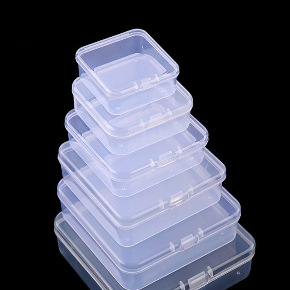 Durable Mini Transparent Organizer Box Dustproof PP Plastic Mini Square Storage Box Transparent Container Dustproof Storage Boxes Jewelry Storage