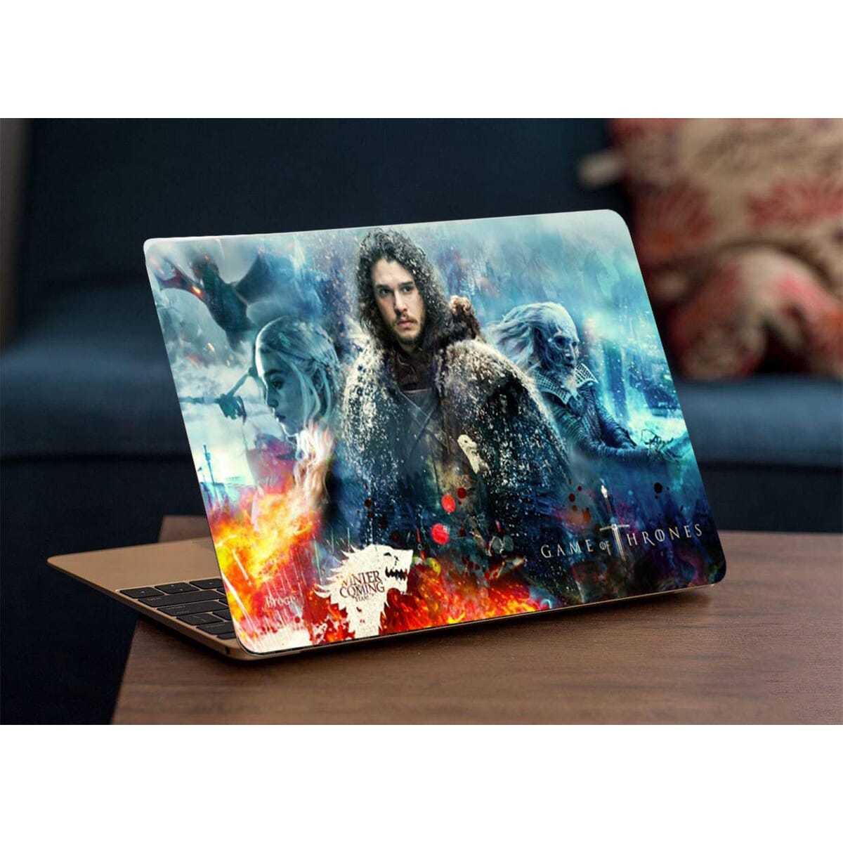 JON SNOW game of throne l12 13 14 15 15.4 15.6 ,17 Laptop Skin Decal Sticker Cover PVC Prints Notebook PC Reusable Protector for Macbook Lenovo HP ASUS ACER