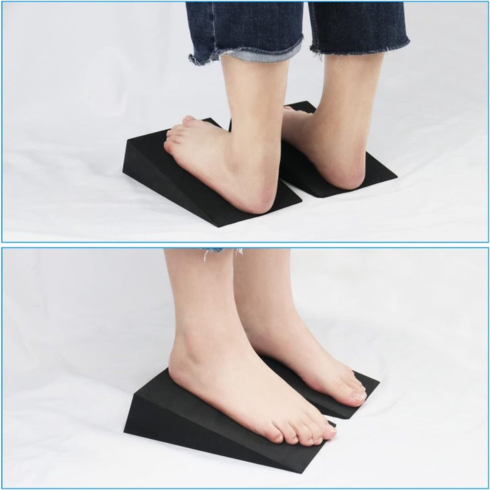 1 Pair Ergonomic Incline Design Yoga Squat Wedge Adjustable Leg Recovery Triangle Yoga Blocks Calf Stretch Stability Training Stretching Board Strength Training