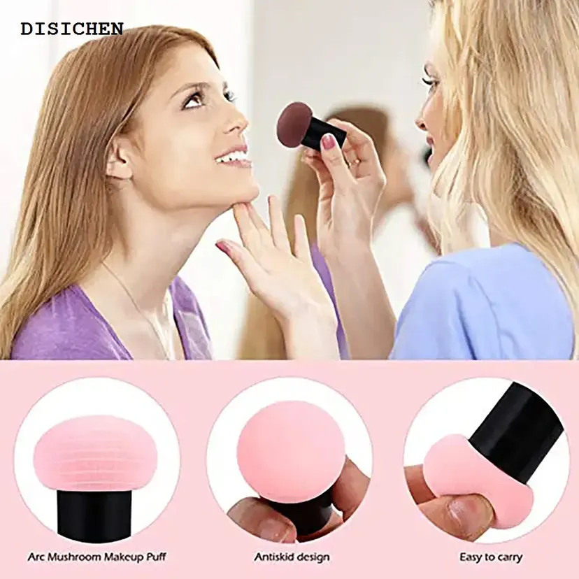 DISICHEN Affordable Mushroom Head Makeup Sponge Cosmetic Puff Makeup Blender With Storage Box For Liquid Foundations And Powders Women Beauty Tools