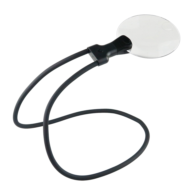Portable Neck Flexible Magnifier Hanging 3X 10X Magnifying Glass Loupe for Seniors Reading Sewing Jewels
