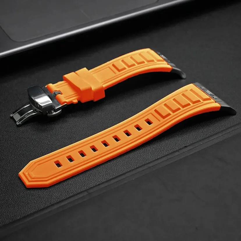 HOT Leather Strap for Apple Watch Ultra 49MM 45MM 46 44MM Luxury Men Band for iWatch se 6 5 Series 10 9 8 7 Ultra 2 Bracelet Correa