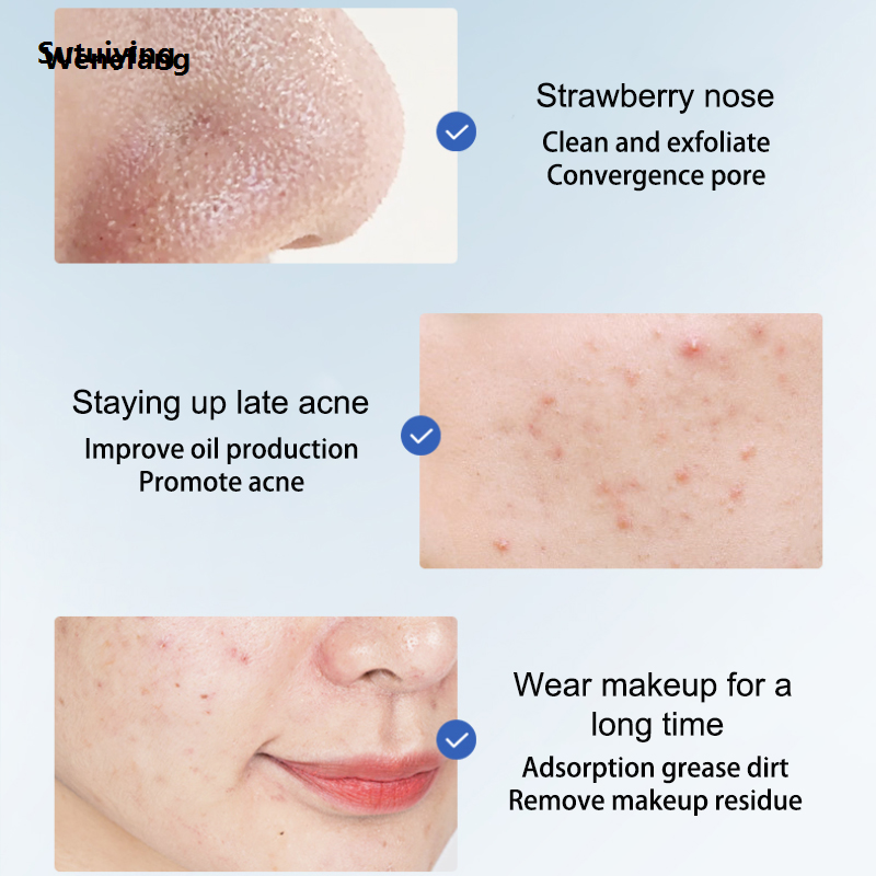 Wenefang Sutuiying Face Clean Mask Green Tea Cleansing Stick Mask Men'S Blackheads 2025 New High Quality Remove Pimples Shrink And Tear Nasal Strips facial Acne MasK