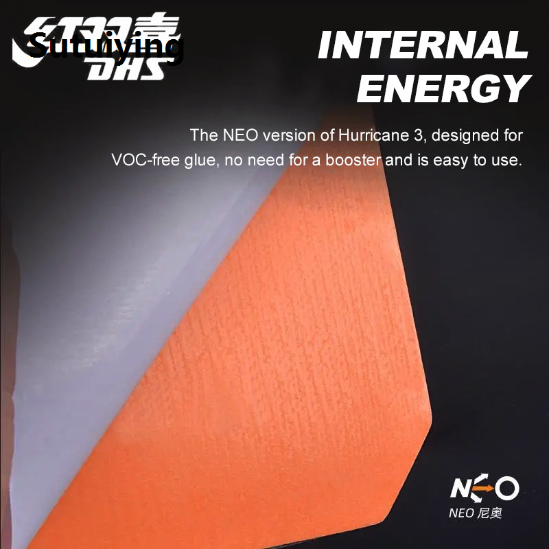 Sutuiying Fifty percent discount Special Offer Original DHS Neo Hurricane 3 Table Tennis Rubber Sticky Professional Ping Pong Rubber with High-dense Sponge for Attack Loop