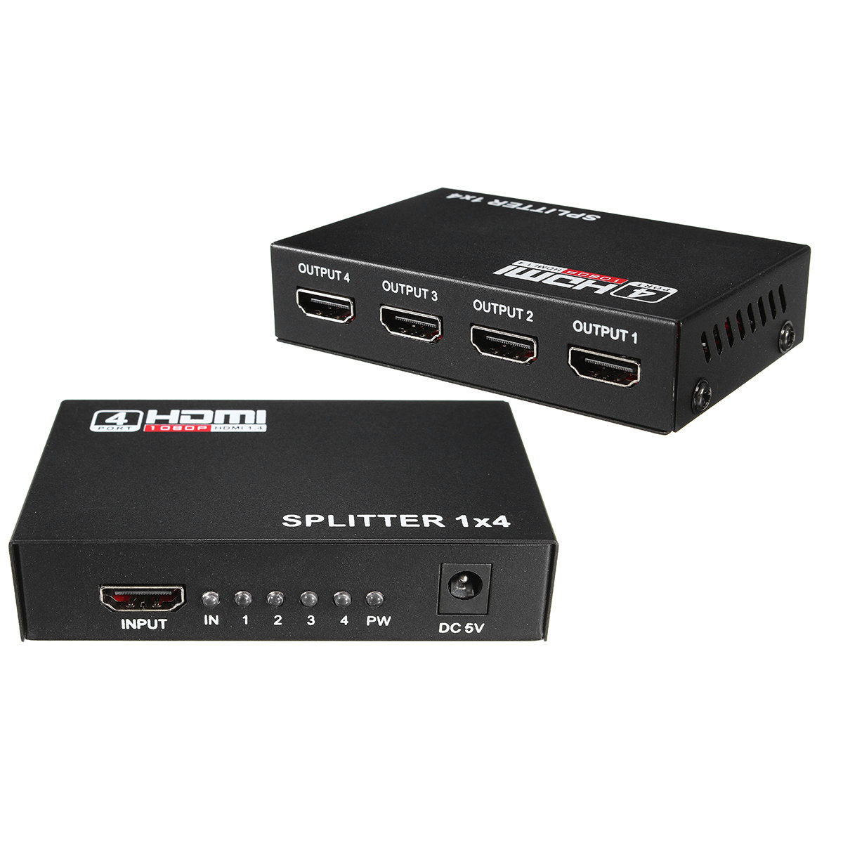 HDMI Splitter 1X4 4 Port Full HD Hub Repeater