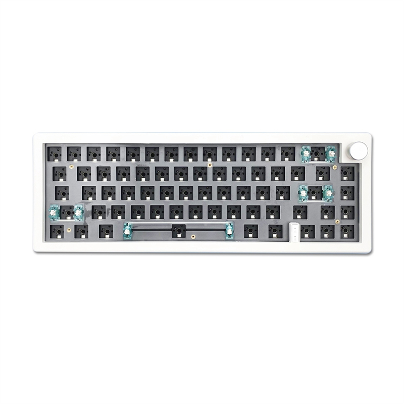 FORIDE GMK67 Hot Swappable RGB Backlight Mechanical Keyboard Kit Bluetooth 2.4G Wireless 3 Mode Customized DIY Keyboard White