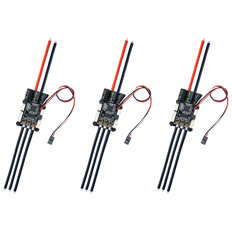 3X 4-13S Lipo ESC Speed Control Mini FSESC6.7 70A Base on VESC6.6 with Aluminum Anodized Heat Sink