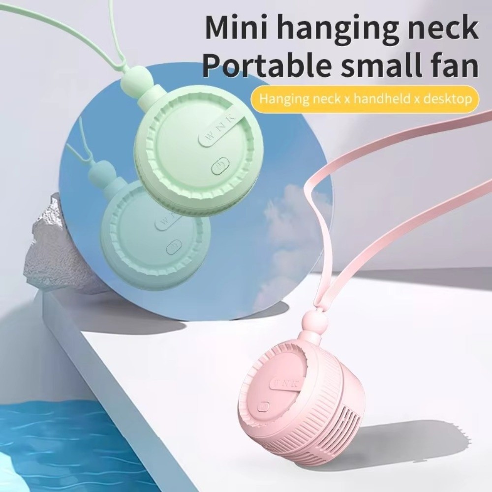 Mini Portable Bladeless Neck Fan 3-Speed Adjustable USB Rechargeable Neck-Worn Fan 360° Bendable Cooling Fan Sports