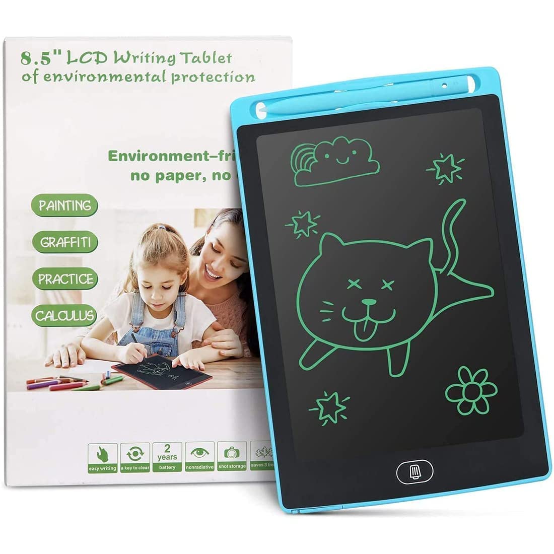 8.5inch Writing Pad For Kids | Drawing Tablet | Boys & Girls Birthday Gift | Multicolor