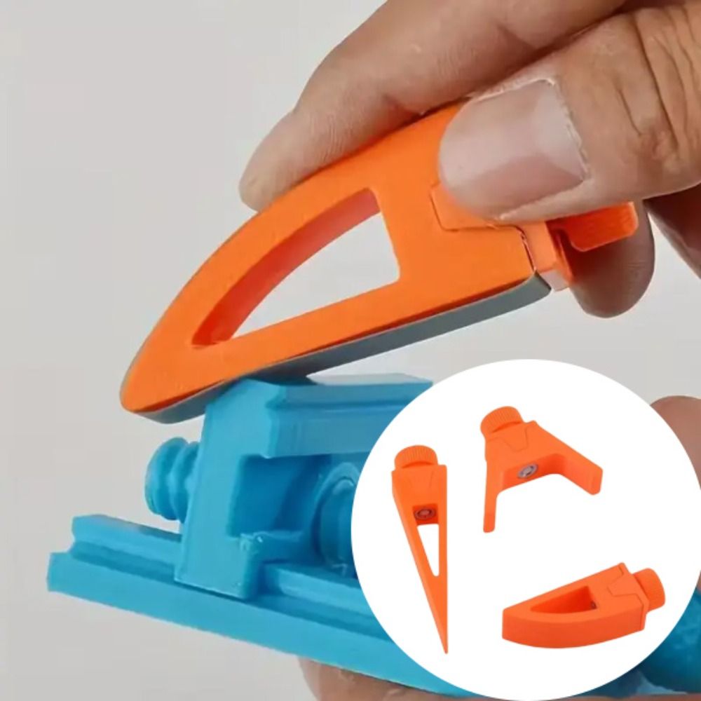 Kit Sandpaper-Free Handheld Curved Surface Polisher Adjustable Angle Mini Size Multi Functional Artifact Handheld Sanding Clamp Three Types Arc Polishing Tool Curved Surfaces