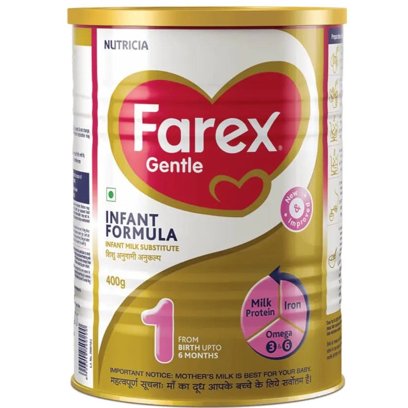 Farex Gentle Infant Formula Stage 1, Upto 6 Months , 400GM