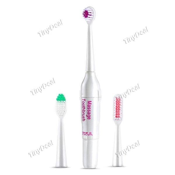 Portable Ultrasonic Electric Toothbrush Oral Care with Two Replaceable Brush Heads