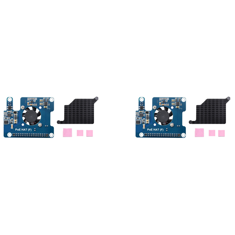 2X for 5 PoE HAT 802.3Af/At GPIO Expansion Board with Cooling Fan 5V/12V for 5